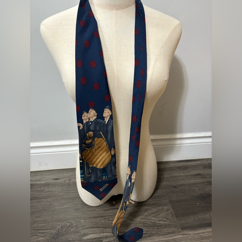 Norman Rockwell Navy Silk Tie